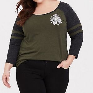 Torrid Sugar Skull Raglan Top